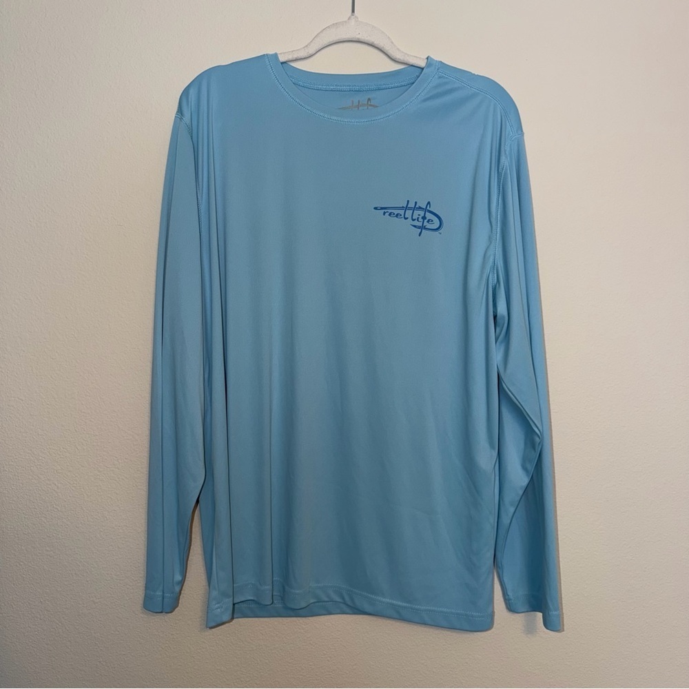 Realtree Men's Reel Life Sky Blue Long Sleeve Shirt